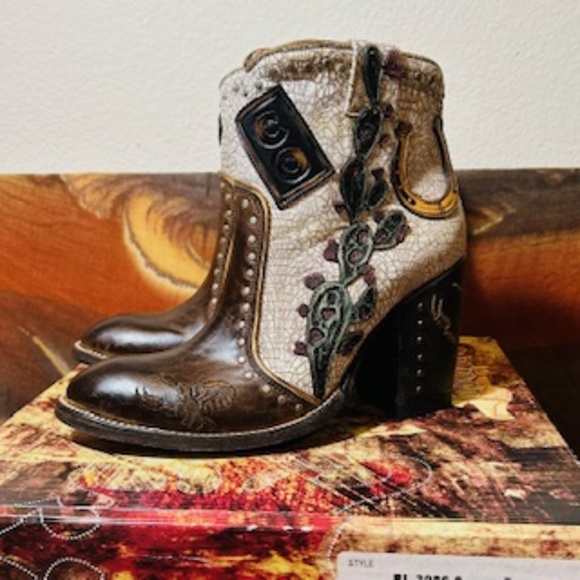 OLD GRINGO GALENA 6" TAHOMA-ROUTE 66 KAKI/WHITE SZ 6.B - Picture 12 of 16